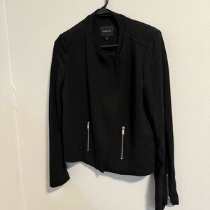 Aritzia Babaton Waterfall Draped Moto Asymmetric Zip Jacket